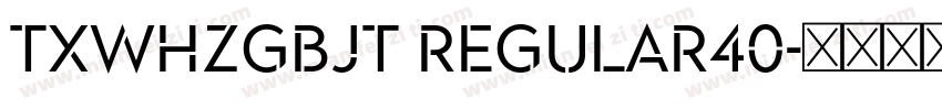 TXWHZGBJT Regular40字体转换
